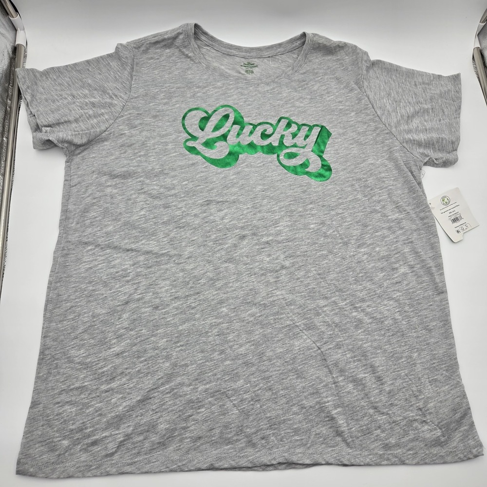 Way To Celebrate St Patrick's Day " Lucky" Unisex Adult Size XXL Gray- w/ Tag